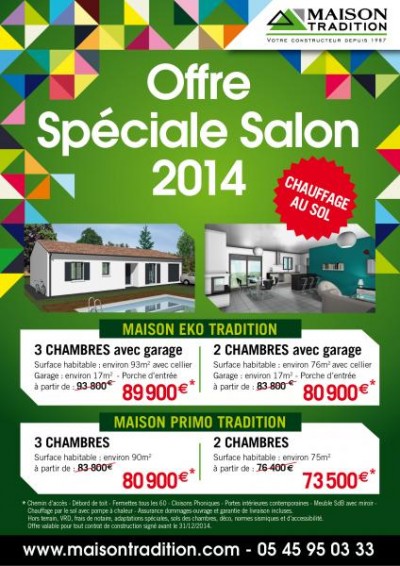 OFFRE SPECIALE SALONS 2014 – Les prix baissent la qualité reste…